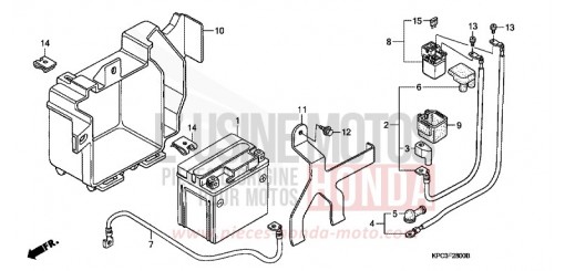 BATTERIE (XL125V1/2/3/4/5/6) XL125V4 de 2004